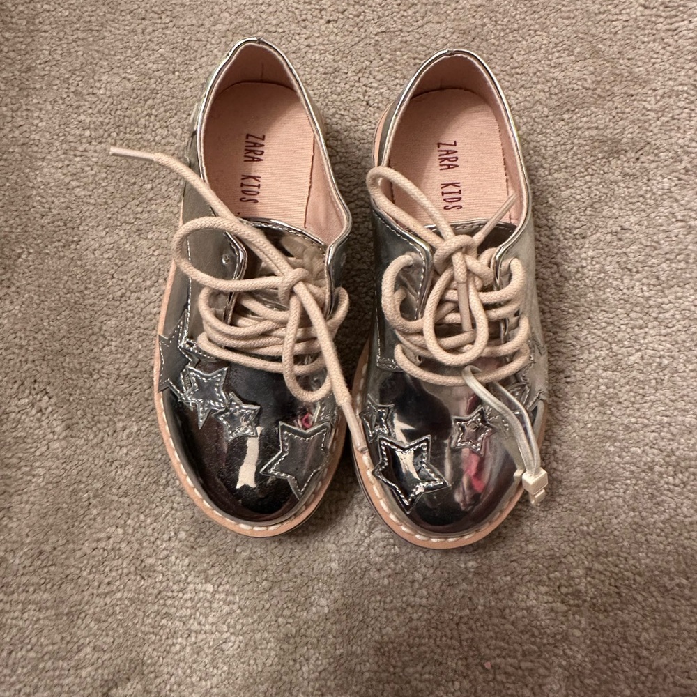 Zara Toddler Shoes Silver